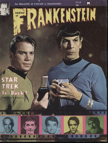 CASTLE of FRANKENSTEIN 14 Vintage Horror Magazine Boris Karloff German expressionist cinema Star Trek Ray Bradbury William Shatner Spock