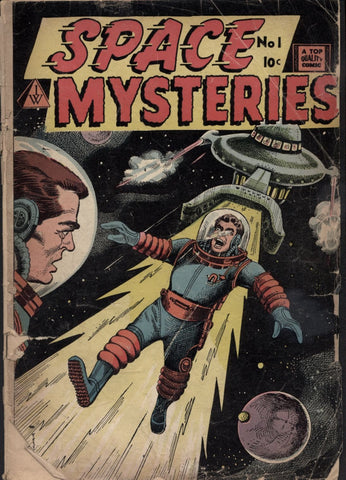 SPACE MYSTERIES #1, 1958, Journey into Unknown Worlds, Marvel Atlas Comics, Russ Heath, I.W. Publications, Super Comics, A Top Quality Comic