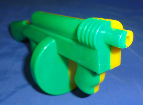 Dime Store Plastic Toy Yellow & Green clicker noisemaker 1950s 60s Made in USA Lional