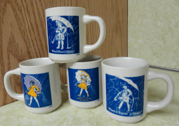 MORTON SALT 4 cup Anniversary Set Advertising Premium 1960's Made in Japan