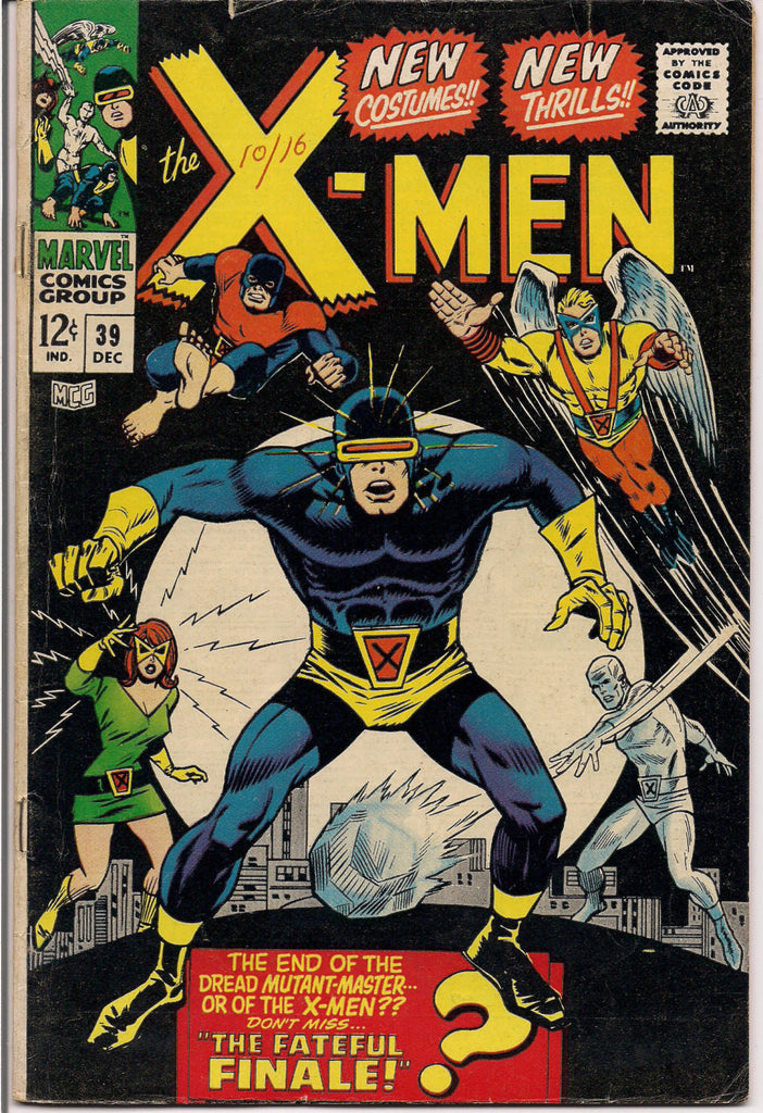 MARVEL XMEN #39 Mutants Silver Age ComicsNew Costumes Jack King Kirby &  Stan Lee 1967 Roy Thomas VG