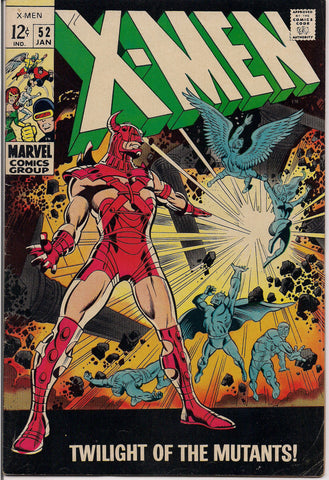 MARVEL XMEN #52 Mutants Silver Age Comics Jack King Kirby & Stan Lee 1969 VG+