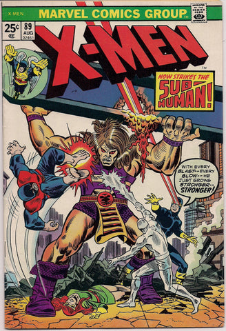 MARVEL XMEN #89 Mutant Comics created by Jack King Kirby & Stan Lee 1974 Bronze Age "Reprint Issues"