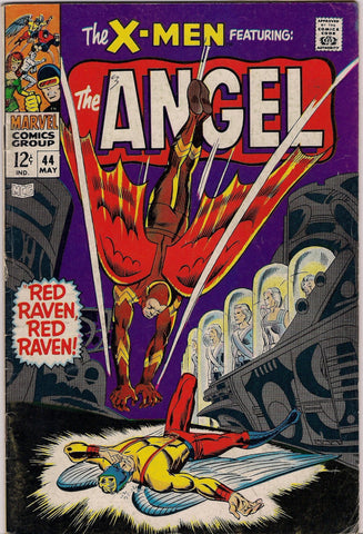Xmen #44 1st appear Golden Age RED RAVEN Marvel Mutants Silver Age Comics Jack King Kirby & Stan Lee 1968 VG