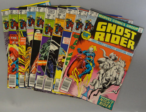 Original Marvel GHOST RIDER Lot of Vintage Comics #46,47,48,49,50,51,52,53,54,55 All VG+ or Better