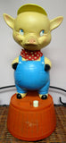 Battery Operated Mascon Toy Co PIGGY BANK 1970s mechanical Plastic toy PIG