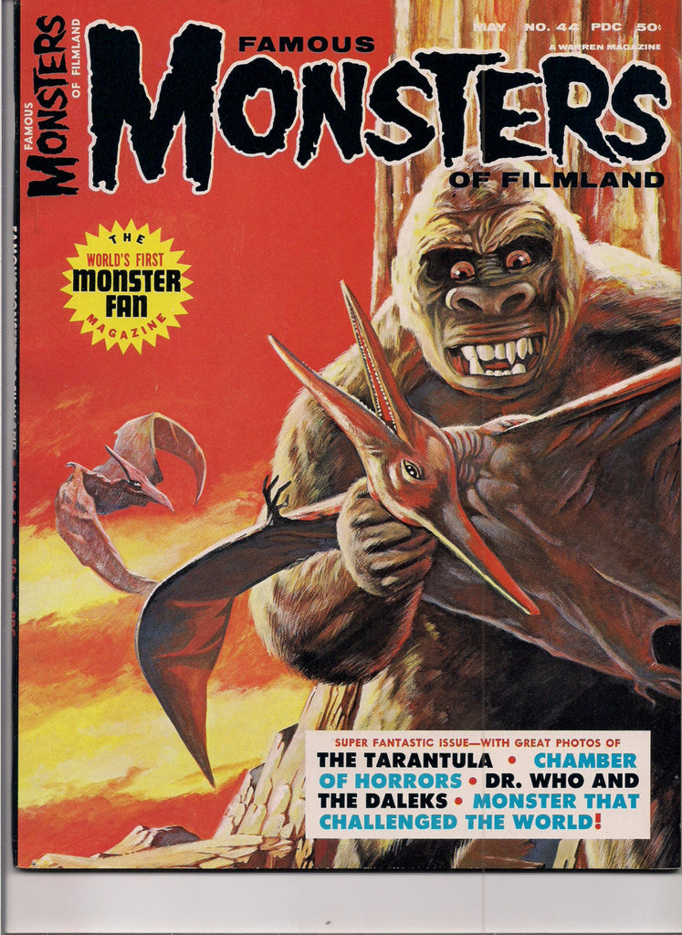 monsters of filmland FAMOUS MONSTERS of Filmland #44 Warren Pub Universal Studios Lugosi Karloff Lon Chaney Frankenstein Dracula Mummy King Kong