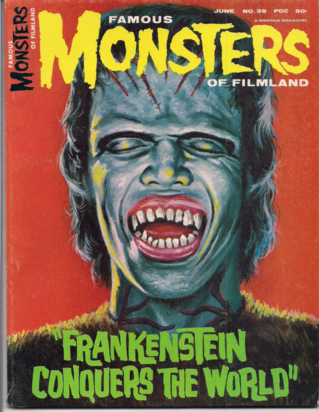 FAMOUS MONSTERS of Filmland #39 1966 Warren Pub Universal Studios Lugosi Karloff Lon Chaney Frankenstein Dracula Mummy King Kong