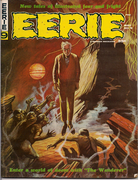 EERIE # 9 1966 Horror Comic Magazine Warren Pub issue Neal Adams Steve Ditko Roy G. Krenkel Ambrose Bierce Gene Colan