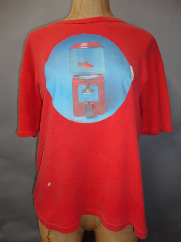 SURREAL 1970s Photolith Studio USA Vintage Ego-Trix T Shirt with Original Transfer