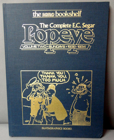 Complete E C  Segar POPEYE Vol 2 THIMBLE THEATRE Sunday Newspaper Comic strips 1932-1934 Nemo Bookshelf Fantagraphics