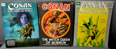 Robert E Howard CONAN THE BARBARIAN 1st Edition Original Printing Marvel Comics Graphic Novel Set Roy Thomas Paul Gulacy