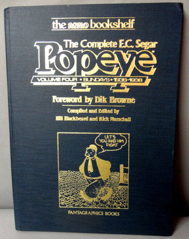 Complete E C  Segar POPEYE Vol 4 THIMBLE THEATRE Sunday Newspaper Comic strips 1938-1938 Nemo Bookshelf Fantagraphics Dik Browne