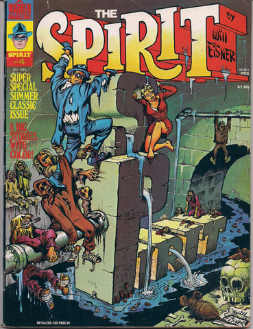 The SPIRIT #4 1974 Will Eisner Warren Publications Black and White Comics with some Interior color