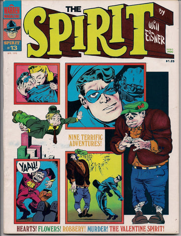 The SPIRIT #13 Hearts & Flowers VALENTINE Mayhem 1976 Will Eisner Warren Publications Black and White Comics