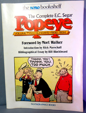 Complete E C  Segar POPEYE Vol 2 THIMBLE THEATRE Sunday Newspaper Comic strips 1932-1934 Nemo Bookshelf Fantagraphics