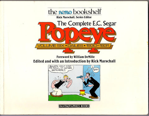 Complete E C  Segar POPEYE Vol 6 THIMBLE THEATRE Dailies Newspaper Comic strips 1930-1931 Nemo Bookshelf Fantagraphics William DeMille