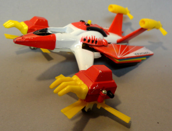 GO RANGER Toy Die Cast Plastic transforming Jet Airplane Robot loose 1980's Takara Tomy Doreen Popy Shogun  Warrior GoDaiKin