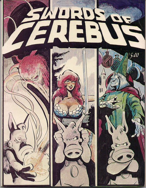 DAVE SIM  Swords of CEREBUS the Aardvark Volume #1 Trade Sized 1st Printing Aardvark-Vanaheim, 1981 Paperback Sword & Sorcery Fantasy Comic