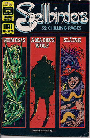 SPELLBINDERS 1-12 Quality Comics Set NEMESIS the WARLOCK Slaine  2000 A.D.  Color Reprints Torquemada Amadeus Wolf