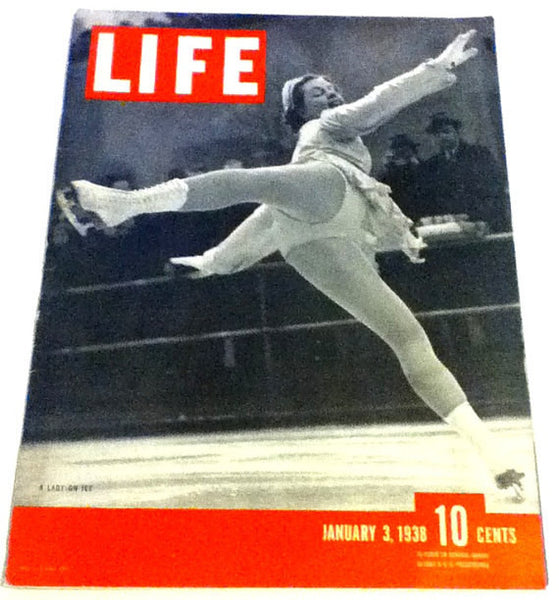 LIFE Magazine January 3 1938 Marlene Dietrich & sexy LEG ART Frank Gallup Mussolini Mormons Cecil Beaton