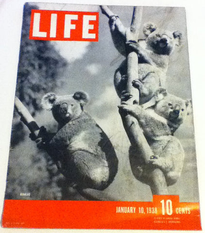 LIFE Magazine January 10 1938 Cecil De Mille Koala Nanking China Myrna Loy The Best Movies of 1937