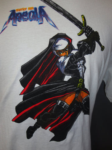 WARRIOR NUN AREALA Deadstock X L T-shirt Talking Tops Ben Dunn Ninja High School Antarctic Press Anime American Manga