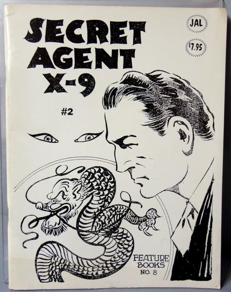 SECRET AGENT X-9 #2 Leslie Charteris Charles Flanders 1936-37 B & W Dailies Hard Boiled Detective Noir paperback fanzine J A L