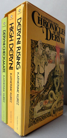 MINT Katherine Kurtz CHRONICLES Of The DERYNI Fantasy Classic Volumes 1 2 3 Deryni Rising Deryni Checkmate High Deryni in Original Slipcase