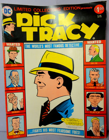 'DICK TRACY' Chester Gould Flattop DC Comics Limited Collectors Edition C-40 Golden Age Black Market Crime Newspaper Comic Strips Reprint
