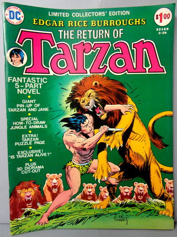 Edgar Rice Burroughs The RETURN of TARZAN by Joe Kubert DC Comics Limited Collectors' Edition C-29 Large Size Treasury