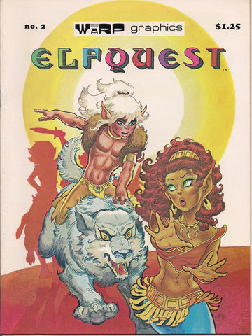 ELFQUEST #2 Wendy Pini 1979 WARP Graphics Elves Wolf Trolls Cutter Wolfriders Fantasy B & W Comic Book Magazine