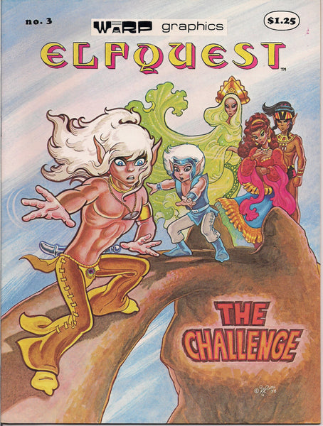 ELFQUEST #3 Wendy Pini 1979 WARP Graphics Elves Wolf Trolls Cutter Wolfriders Fantasy B & W Comic Book Magazine