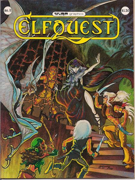 ELFQUEST #11 Wendy Pini 1981 WARP Graphics Elves Wolf Trolls Cutter Wolfriders Fantasy B & W Comic Book Magazine