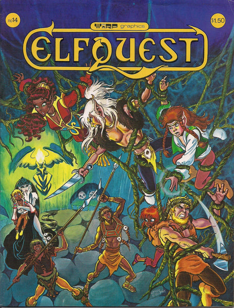 ELFQUEST #14 Wendy Pini 1982 WARP Graphics Elves Wolf Trolls Cutter Wolfriders Fantasy B & W Comic Book Magazine