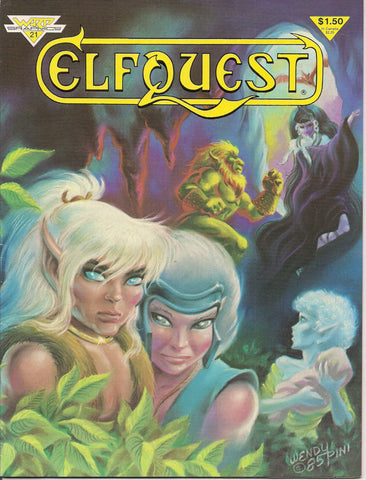 ELFQUEST #21 Wendy Pini Last Issue 1985 WARP Graphics Elves Wolf Trolls Cutter Wolfriders Fantasy B & W Comic Book Magazine