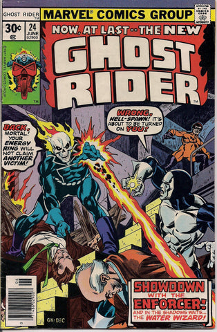 Marvel Comics GHOST RIDER #24 Supernatural Motorcycle Cult Hero Jim Shooter Don Heck