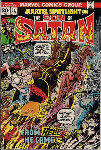 Marvel Comics Spotlight #12 ORIGIN & 1st SON of SATAN series Gary Friedrich Herb Trimpe