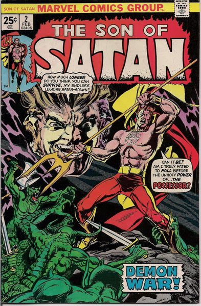 Marvel Comics SON of SATAN #2  a new series of Satanist Supernatural Comic Action by John Warner Sonny Trinidad