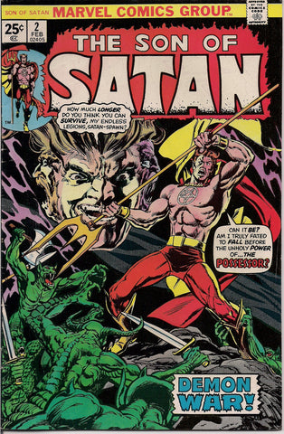 Marvel Comics SON of SATAN #2  a new series of Satanist Supernatural Comic Action by John Warner Sonny Trinidad