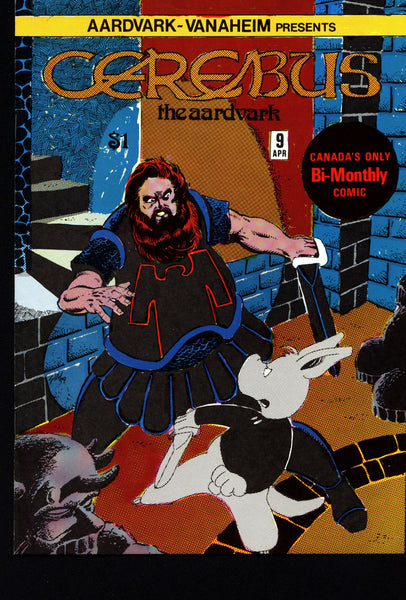 CEREBUS the Aardvark #9 DAVE SIM Aardvark-Vanaheim Fan Favorite Cult Self Published Alternative Conan the Barbarian Parody Comic Book