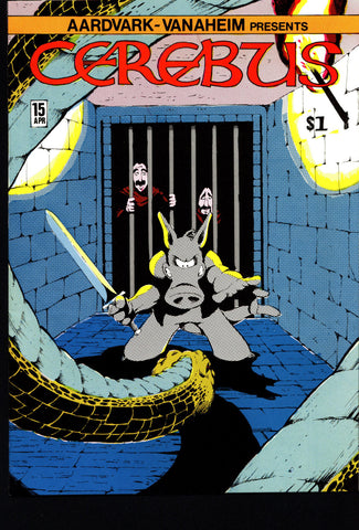CEREBUS the Aardvark #15 DAVE SIM Aardvark-Vanaheim Fan Favorite Cult Self Published Alternative Conan the Barbarian Parody Comic Book