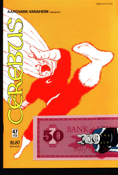 CEREBUS the Aardvark #47 DAVE SIM Aardvark-Vanaheim Fan Favorite Cult Self Published Alternative Conan the Barbarian Parody Comic Book