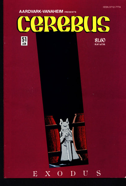 CEREBUS the Aardvark #51 CUTEY BUNNY Dave Sim Aardvark-Vanaheim Fan Favorite Cult Self Published Alternative Parody Comic Book