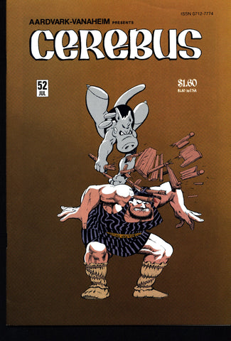 CEREBUS the Aardvark #52 DAVE SIM Aardvark-Vanaheim Fan Favorite Cult Self Published Alternative Conan the Barbarian Parody Comic Book