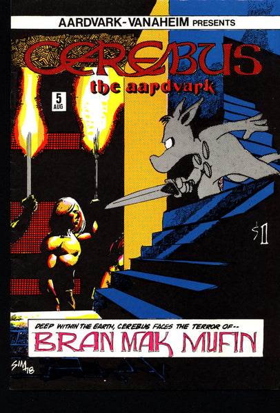 CEREBUS the Aardvark #5 DAVE SIM Aardvark-Vanaheim Fan Favorite Cult Self Published Alternative Conan the Barbarian Parody Comic Book