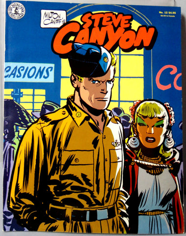 Milton CANIFF STEVE CANYON #12 & Scorchy Smith Cold War Era Jet Aviation Action Adventure Newspaper Comic Strip Reprints Kitchen Sink