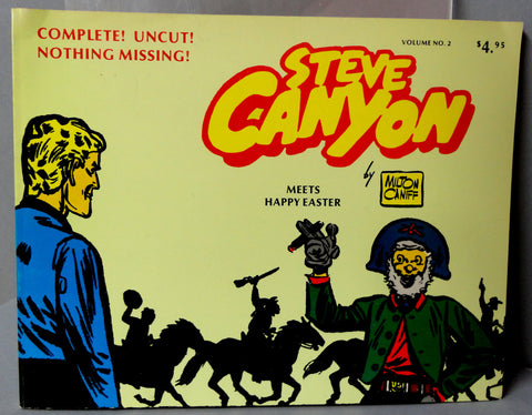 Milton Caniff STEVE CANYON Vol 2 Meets Happy Easter Cold War Era Jet Aviation Adventure Newspaper Comic Strip Reprints 1977 Comic Art Pub