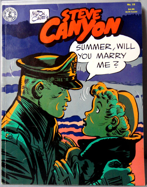 Milton CANIFF STEVE CANYON #15 & Scorchy Smith Cold War Era Jet Aviation Action Adventure Newspaper Comic Strip Reprints Kitchen Sink