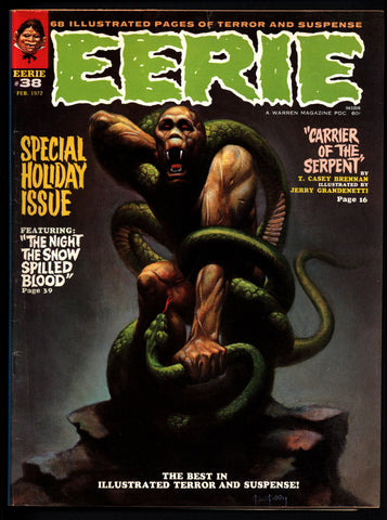 EERIE #38 Vintage Classic Horror Comic Warren Magazine MOTHMAN Sanjulian Esteban Maroto  Don McGregor Tom Sutton